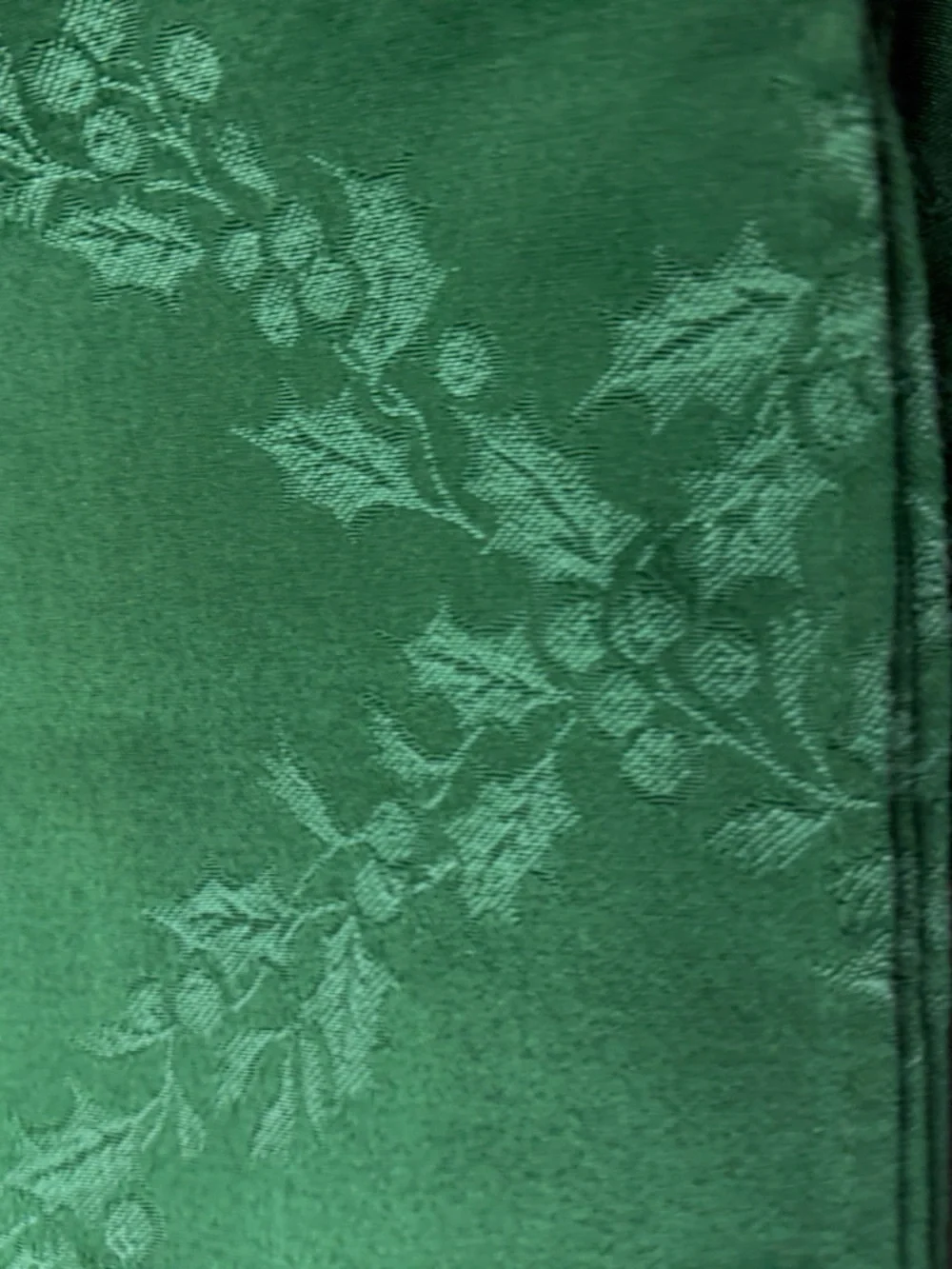 Elegant Dark Green Holiday Jacquard Napkins - Set of 8